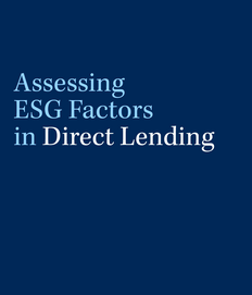 The cover of Delsay's "Assessing ESG Factors in Direct Lending" whitepaper